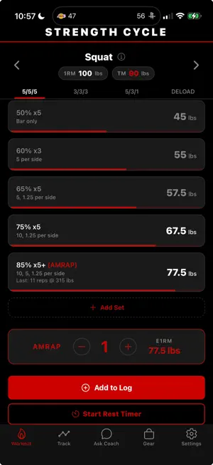 Strength Cycle screenshot 2