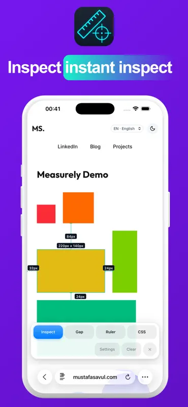 Measurely: Web Pixel Ruler screenshot 2 of 4