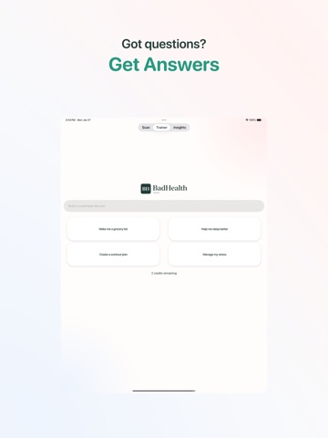 BadHealth - Smart Recipes iPad screenshot