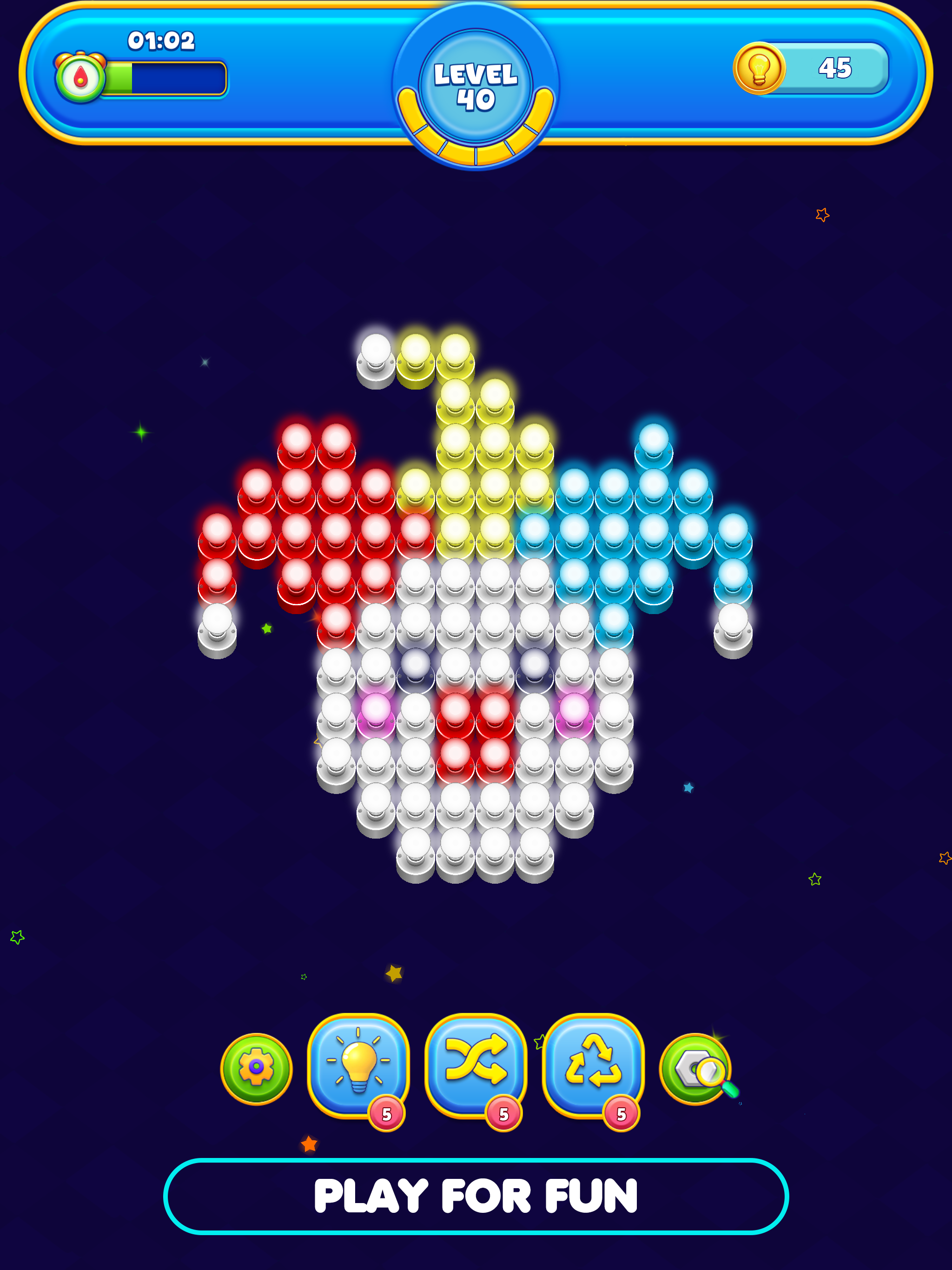 Bulb Sort Light Color Puzzle