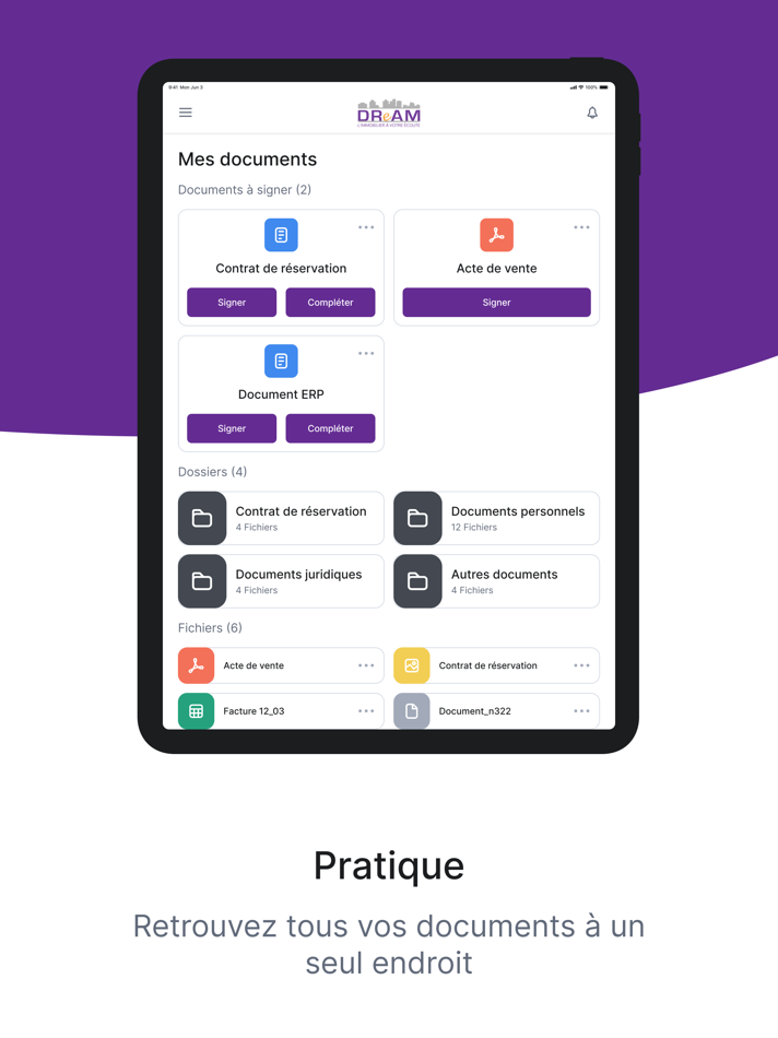 #2. Espace client DReAM (iOS) Ved: Unlatch