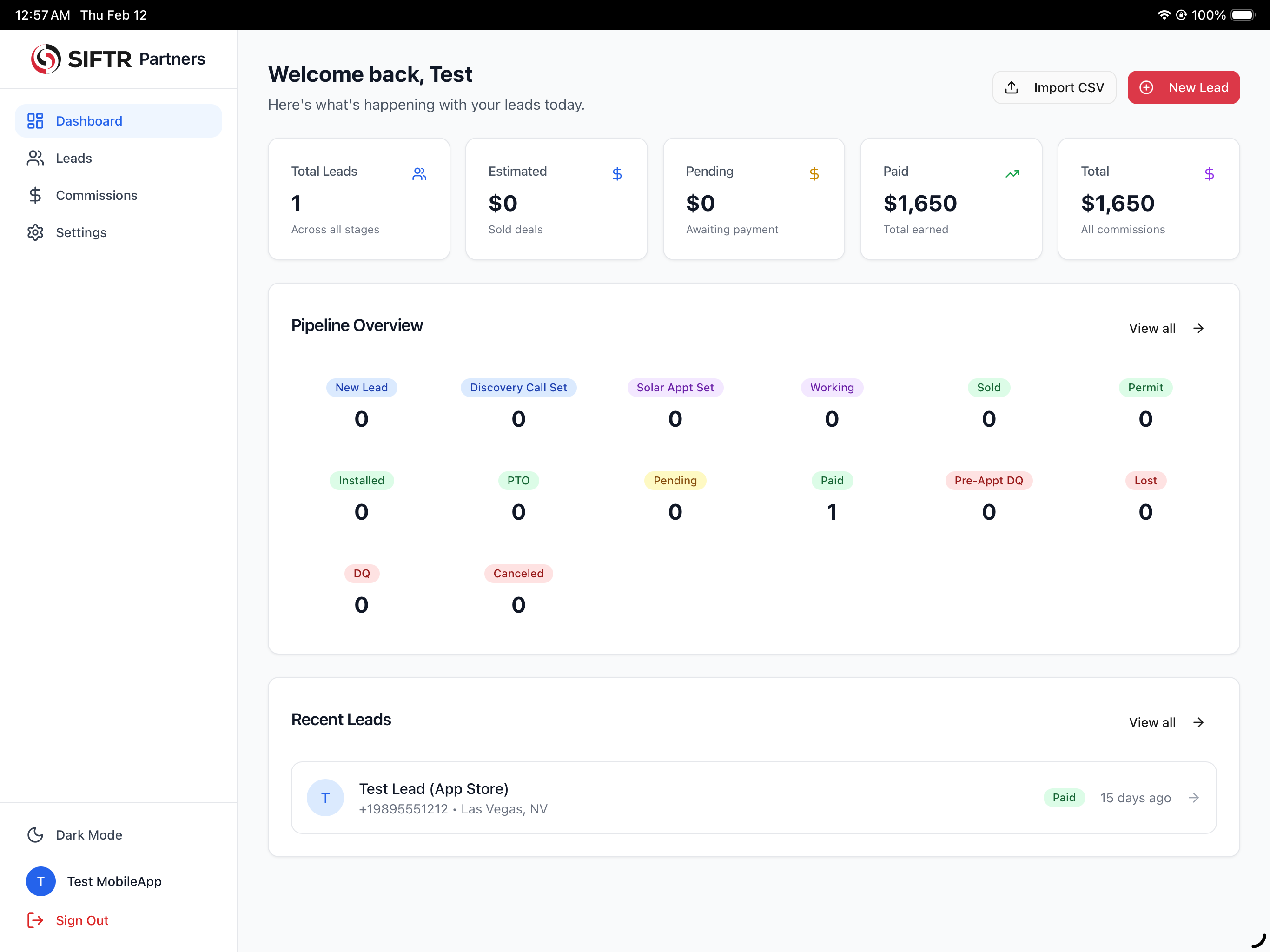 SIFTRs Partner Portal screenshot 11