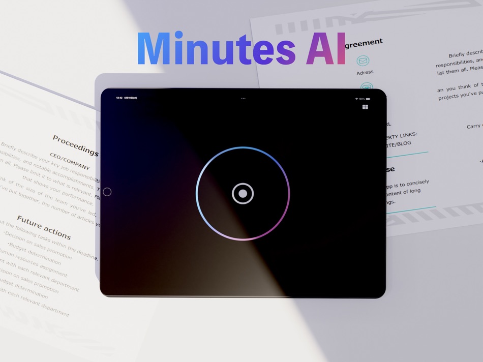 #1. Minutes.AI (iOS) 由: Yu Adachi