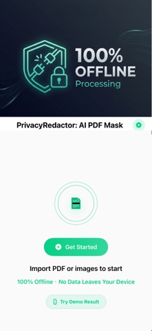 PrivacyRedactor: AI PDF Mask iPhone screenshot