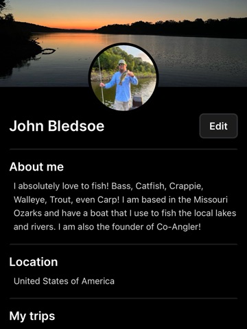 Co-Angler iPad screenshot