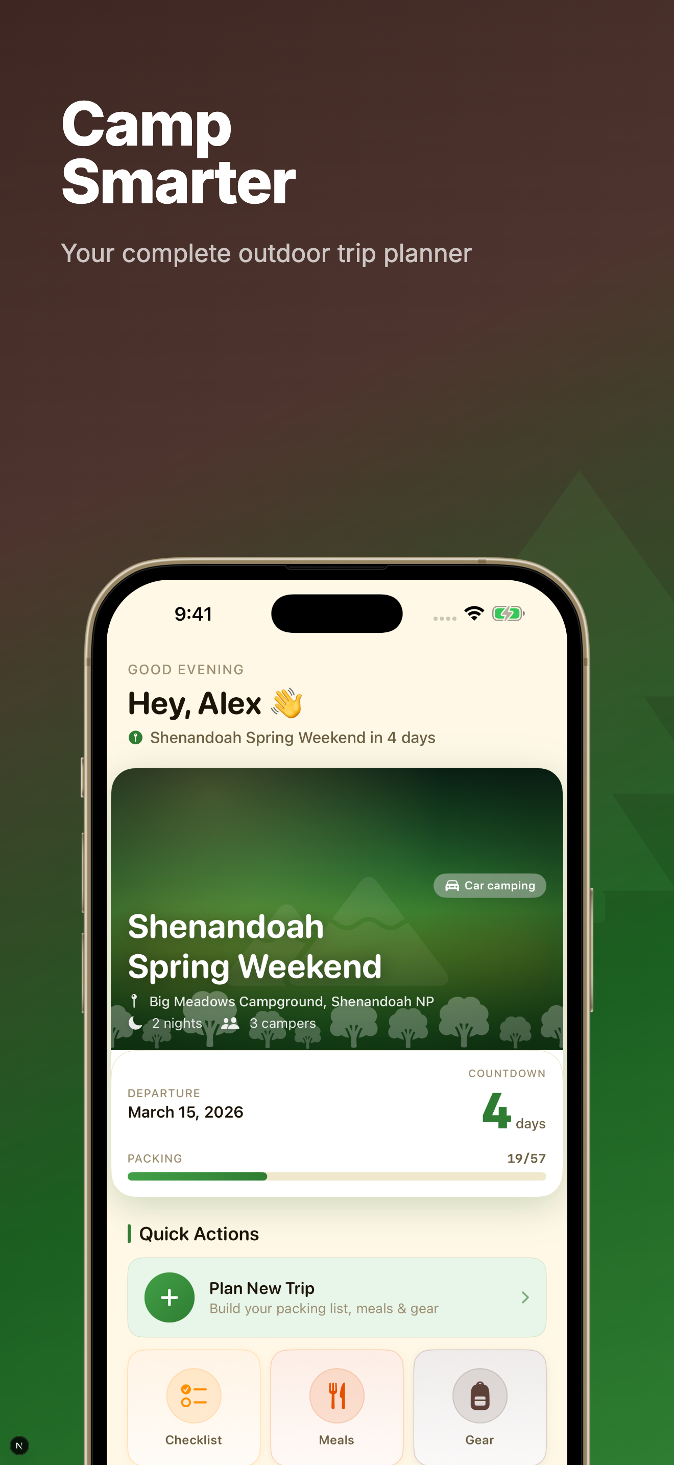 Camp Planner Checklist - Pine screenshot 5
