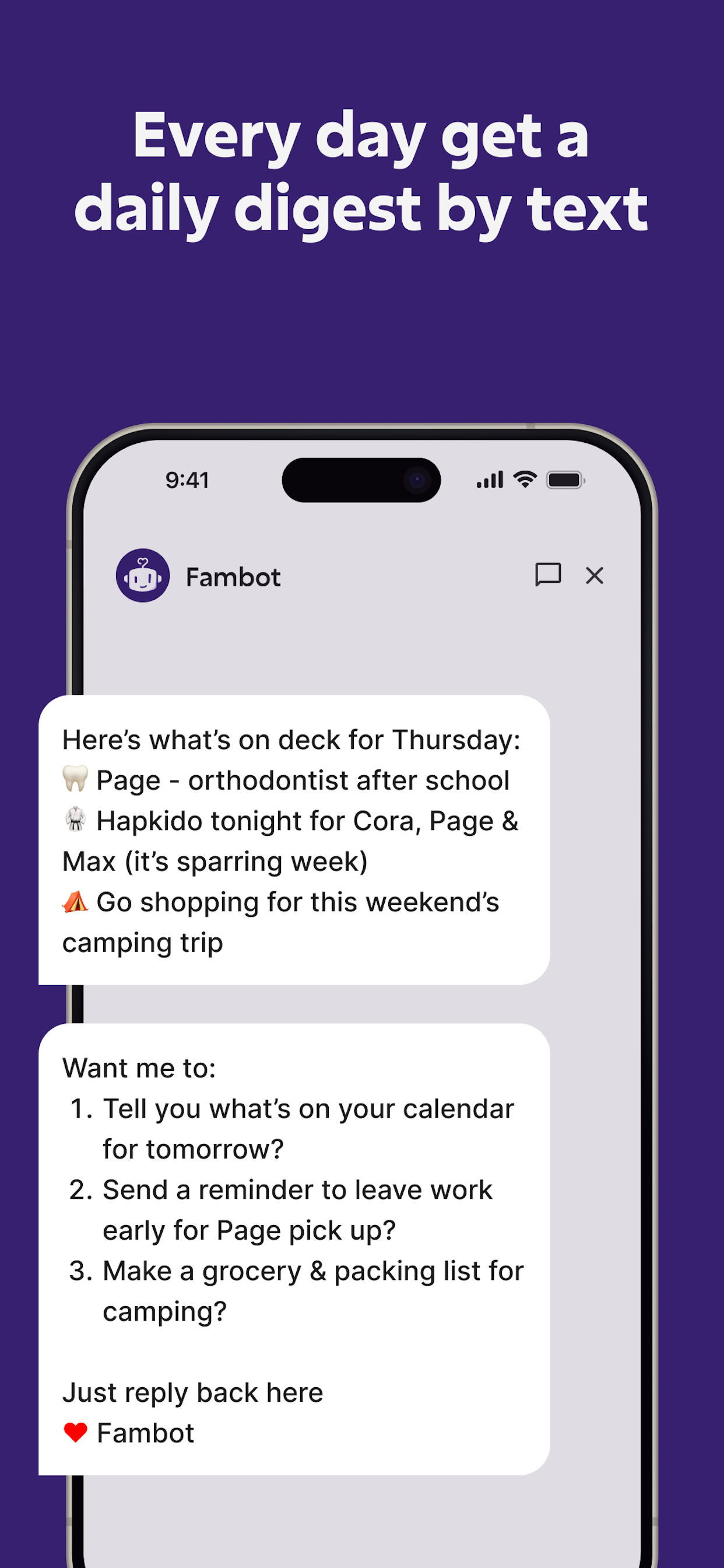 Fambot: AI Family Assistant screenshot 3
