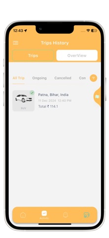 GoRyde Driver app screenshot