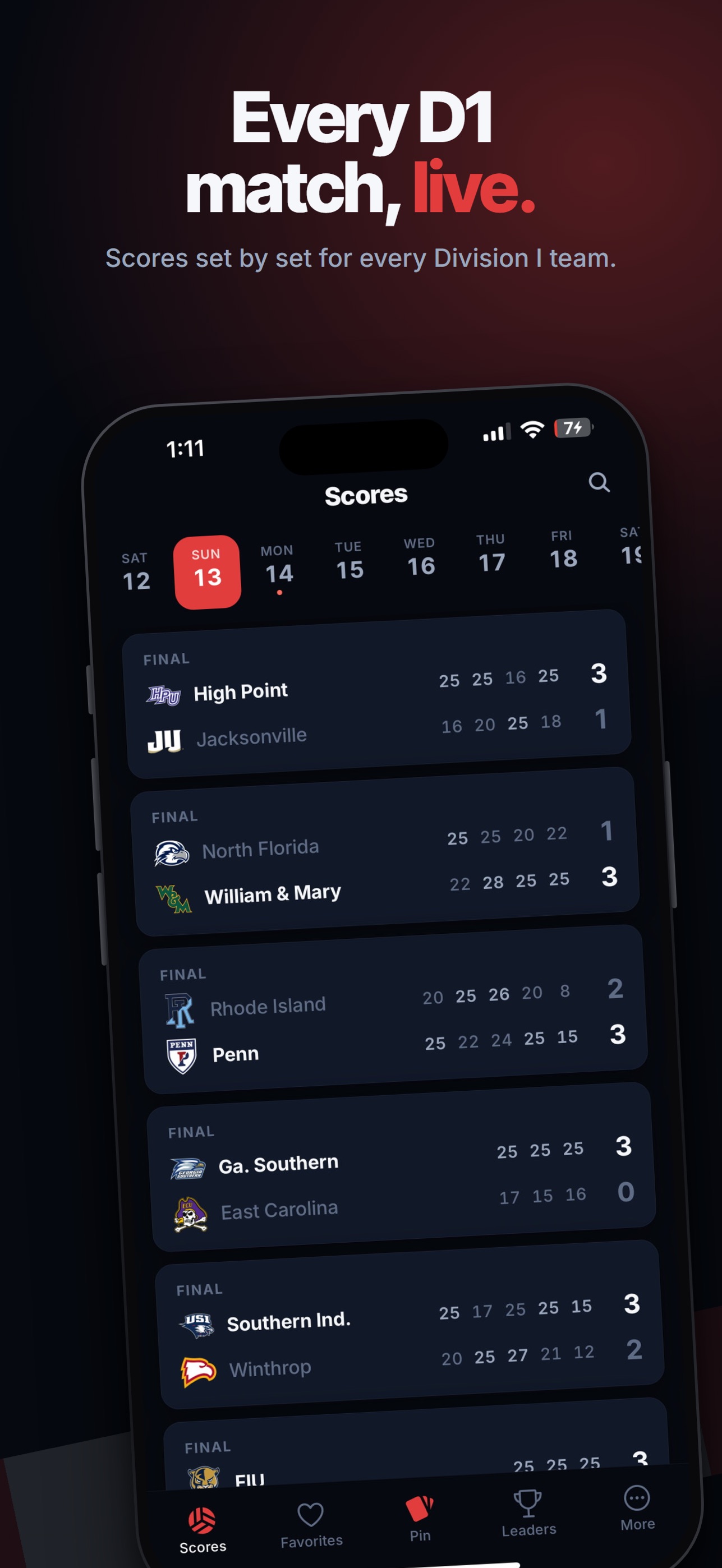 Screenshot 1 of Pin: Volleyball Stats