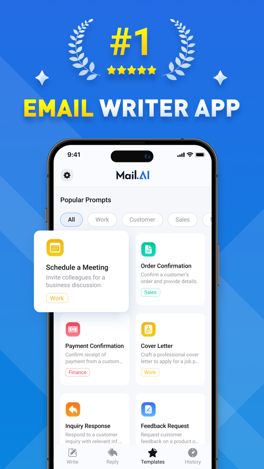#1. Mail.AI: AI Email Writer (iOS) 由: Wise Vision Limited