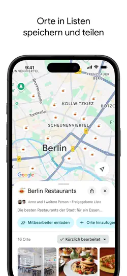 Screenshot von Google Maps auf dem iPhone 5