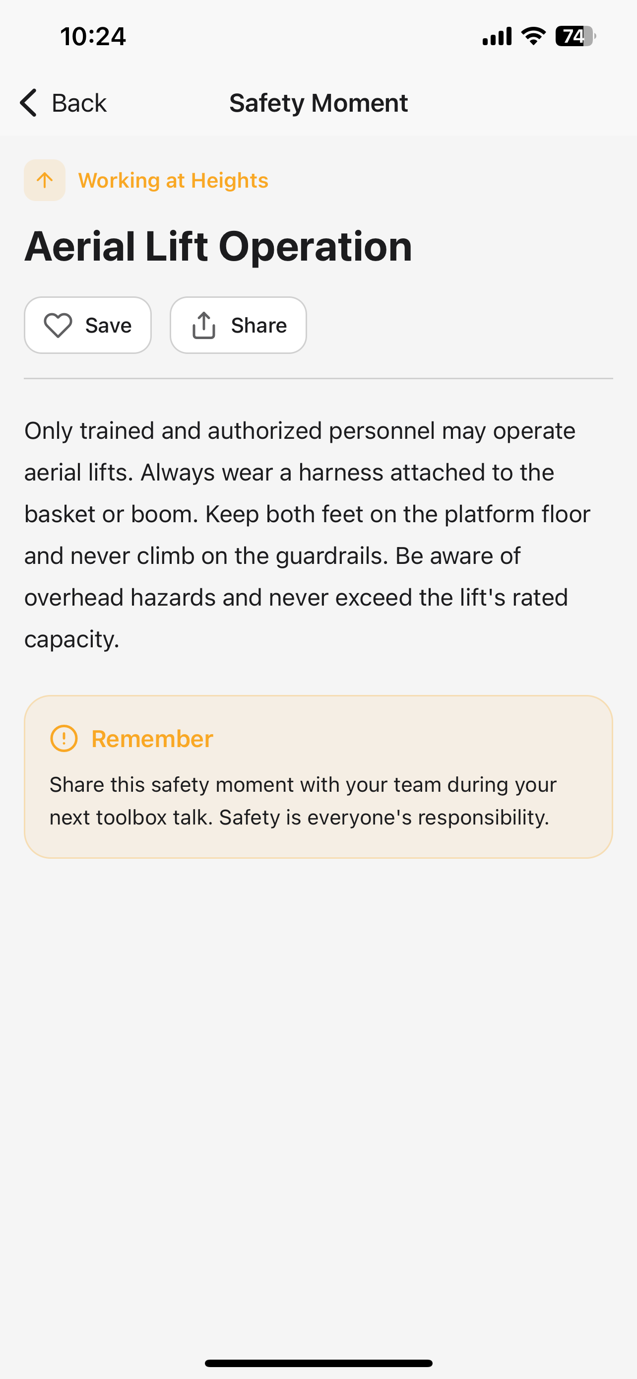 Safety Moments App screenshot 3