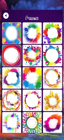 Holi Festival Colorful Frames iPhone screenshot