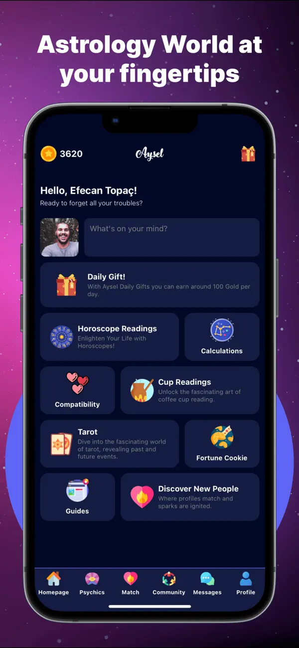 Screenshot #1 pour Aysel - Tarot & Horoscope