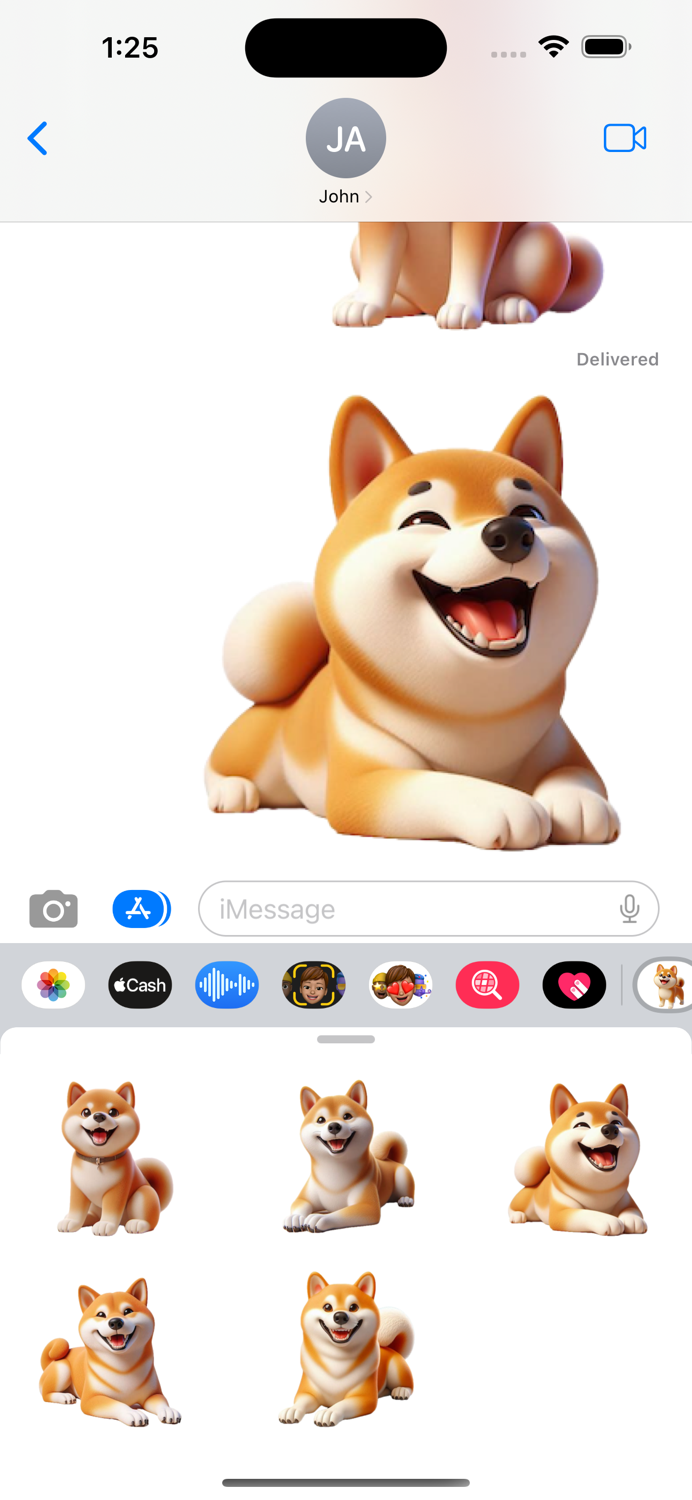 Happy Shiba Inu Stickers