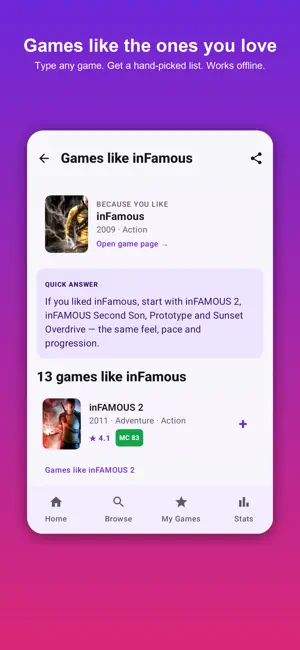 JustLikeGames: Game Finder screenshot 1