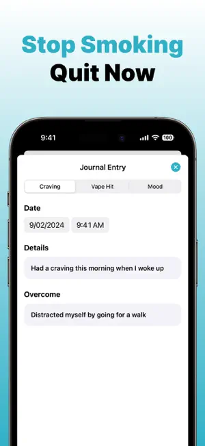 Quit Vaping Tracker Stop Now screenshot 4