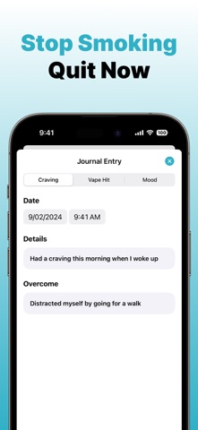 Quit Vaping Tracker Stop Now Screenshot 4 of 4