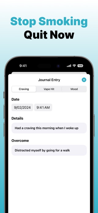 Quit Vaping Tracker Stop Now Screenshot 4 of 4