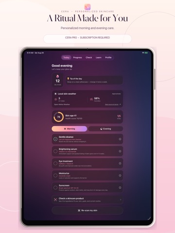 Cera: Skin Age & Routine iPad screenshot