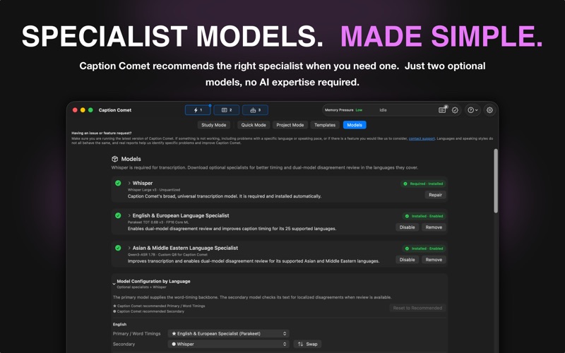 Caption Comet screenshot