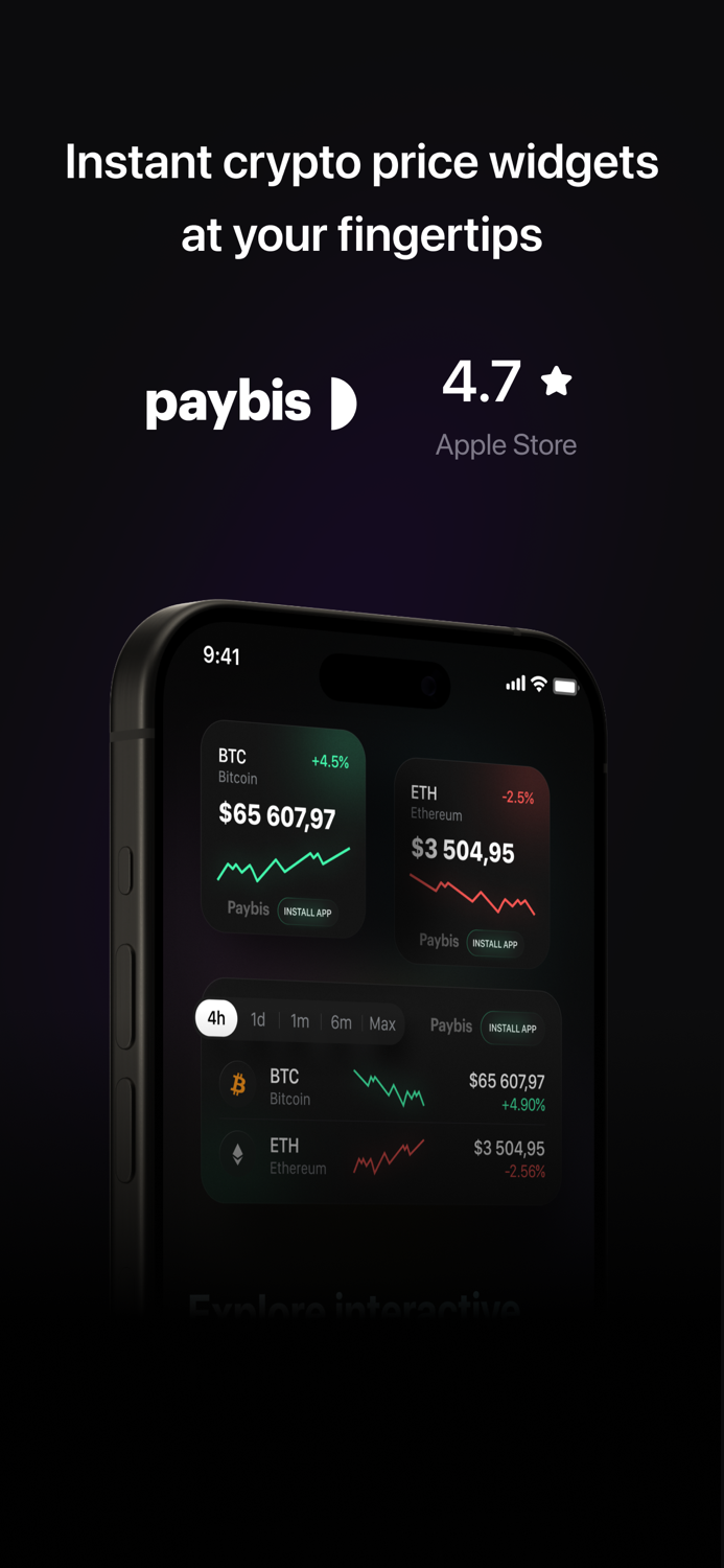 BTC, ETH Crypto Tracker Widget