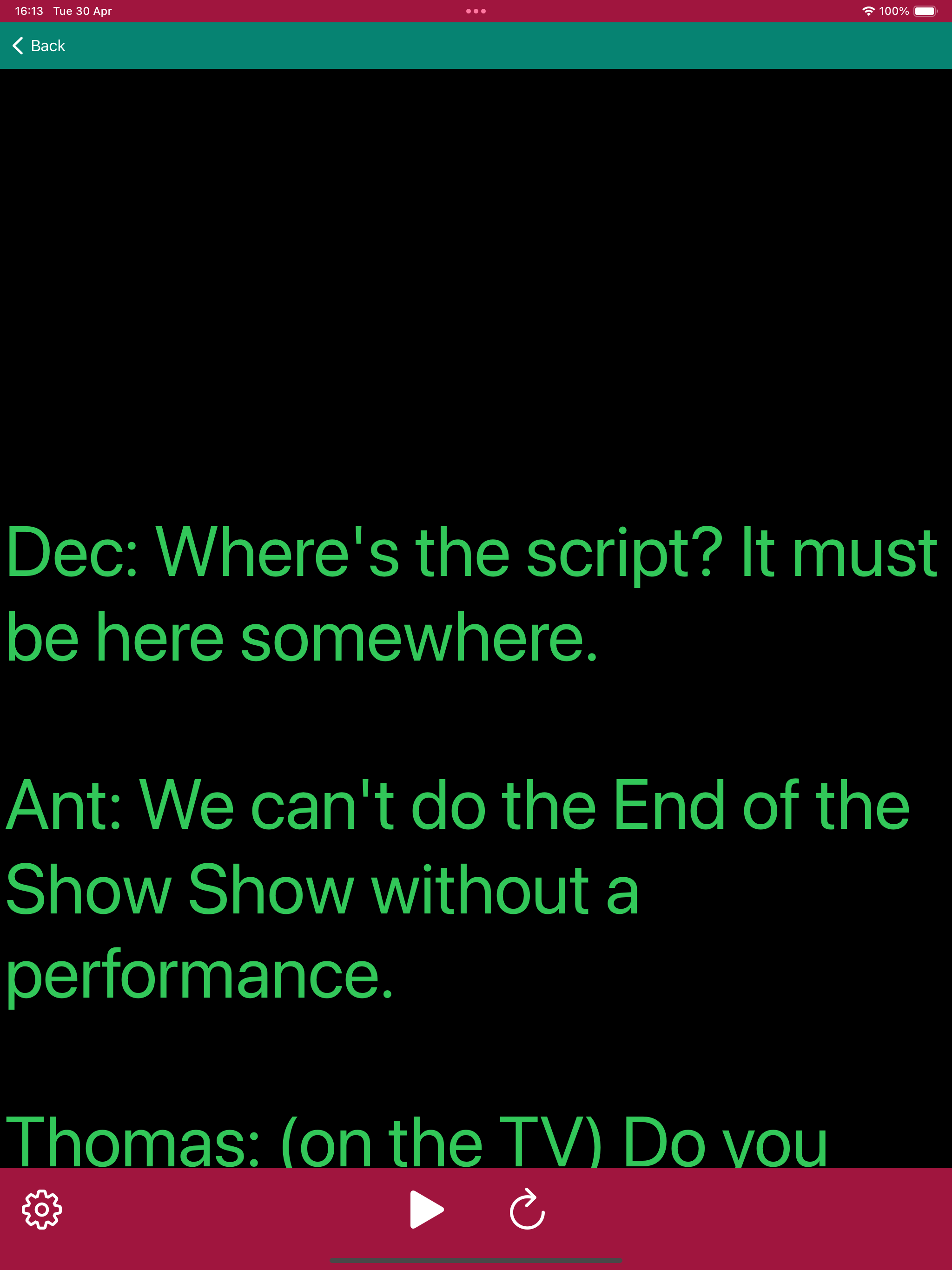 Teleprompter App