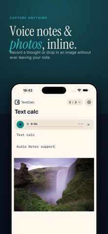TextCalc iPhone screenshot