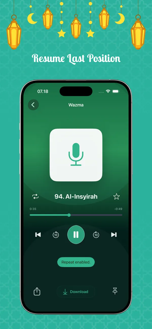 Screenshot #2 pour Wazma - Al Quran Murottal