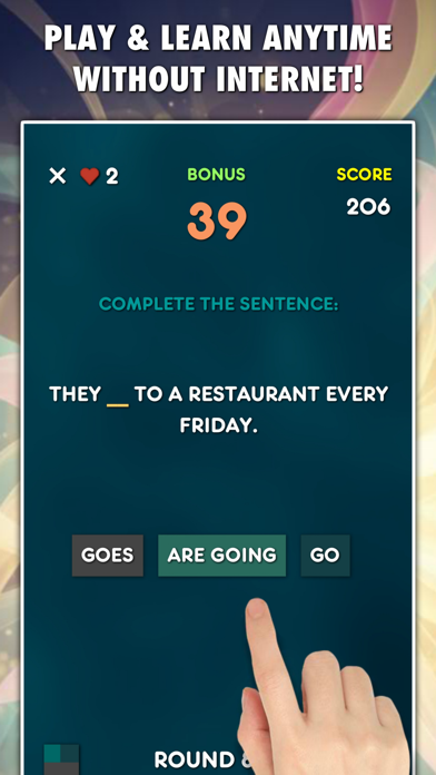 Screenshot #2 pour Present Tenses Grammar Test