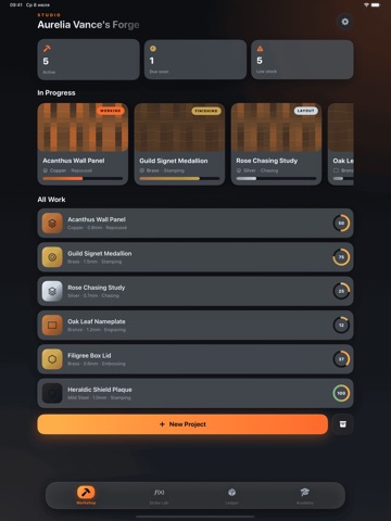 Metalsmith Studio iPad screenshot