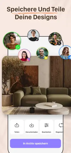 Screenshot von KI-Remodel – Innenarchitektur auf dem iPhone 5