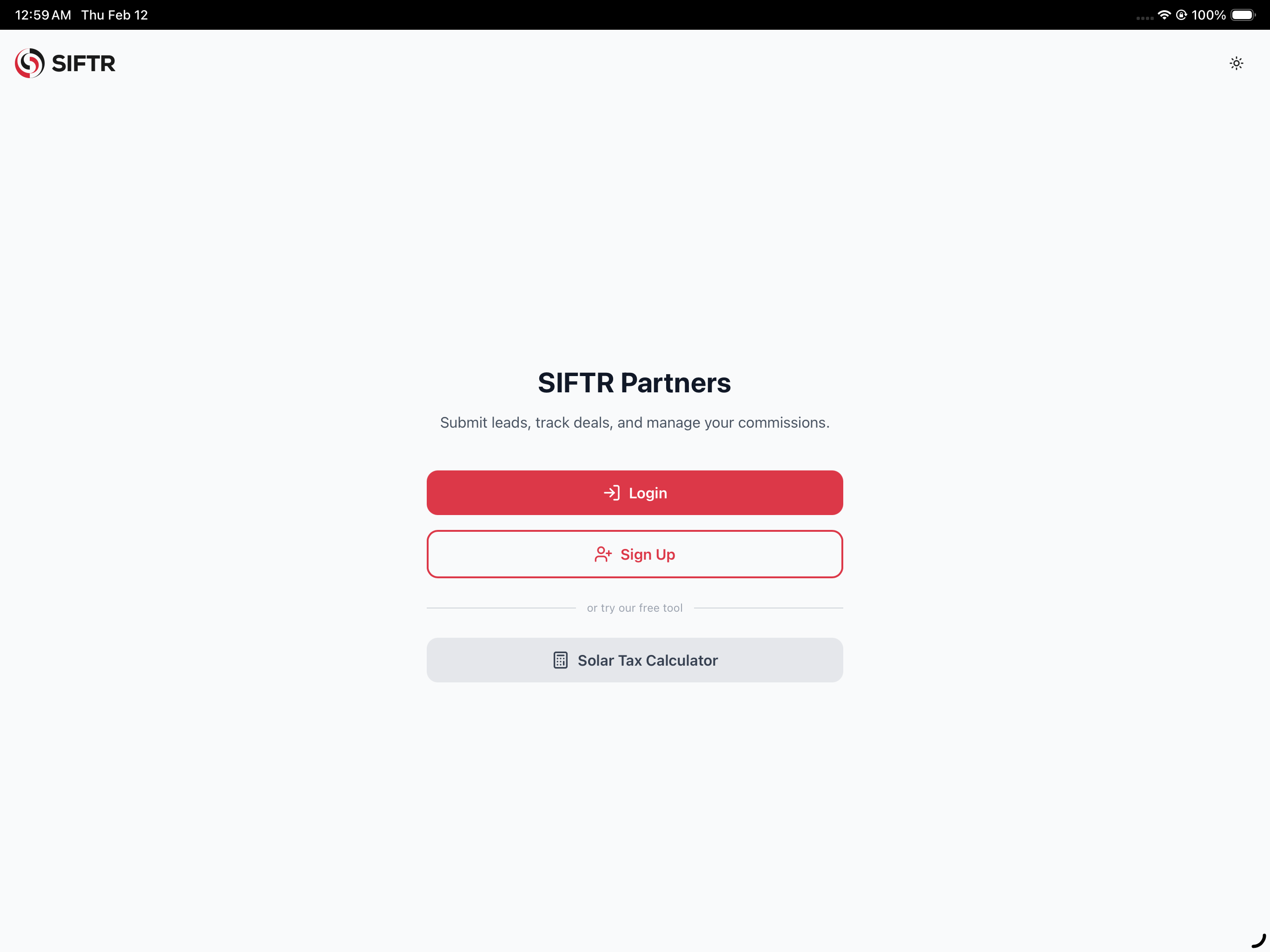 SIFTRs Partner Portal screenshot 9