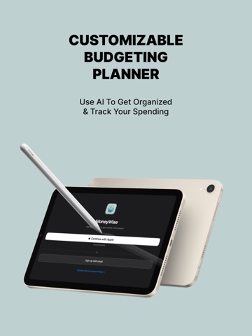 MoneyWise AI Budget Planner iPad screenshot