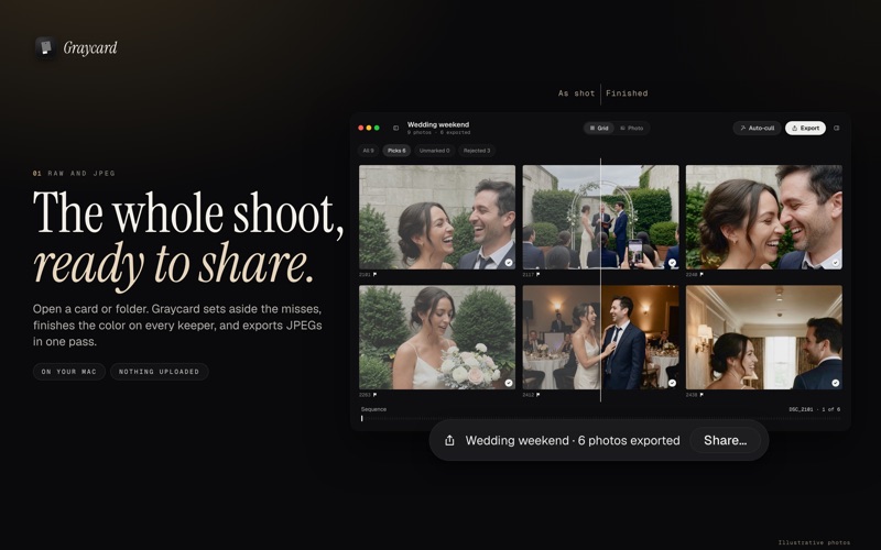 Graycard: RAW Photo Converter screenshot 1