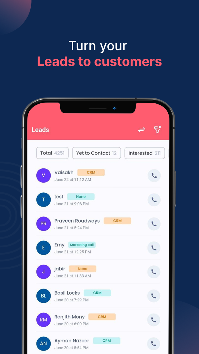 Getlead CRM-LeadsDealsTasks