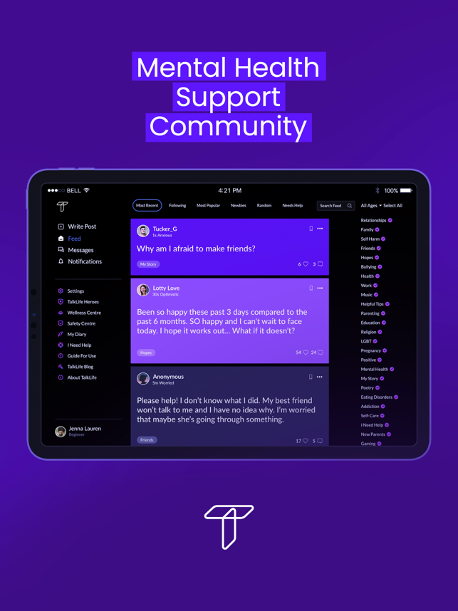 ‎TalkLife: 24/7 Peer Support Capture d'écran