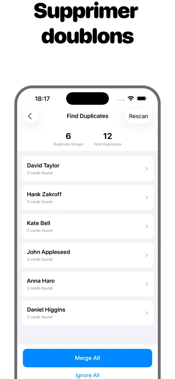 Screenshot #2 pour Delete Contacts
