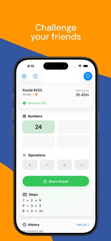 Make24: 24 Math Puzzle Game iPhone screenshot