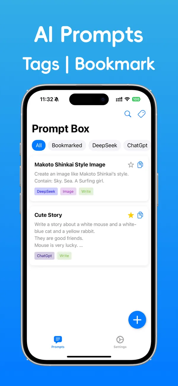 Screenshot #1 pour AI Prompt Manager Keyboard