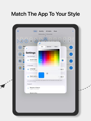 Habit Tracker - Habittr iPad screenshot