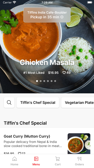 Tiffin's India Cafe - Boulder Screenshot