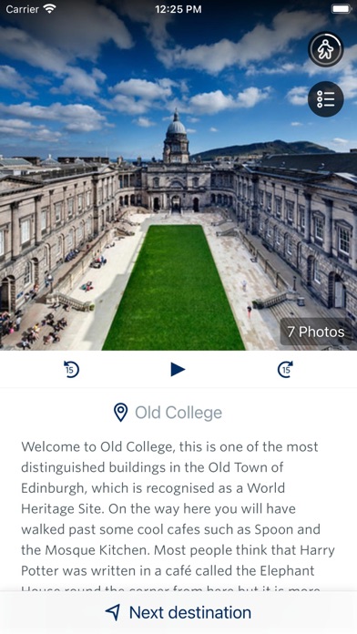 University of Edinburgh Events Screenshot