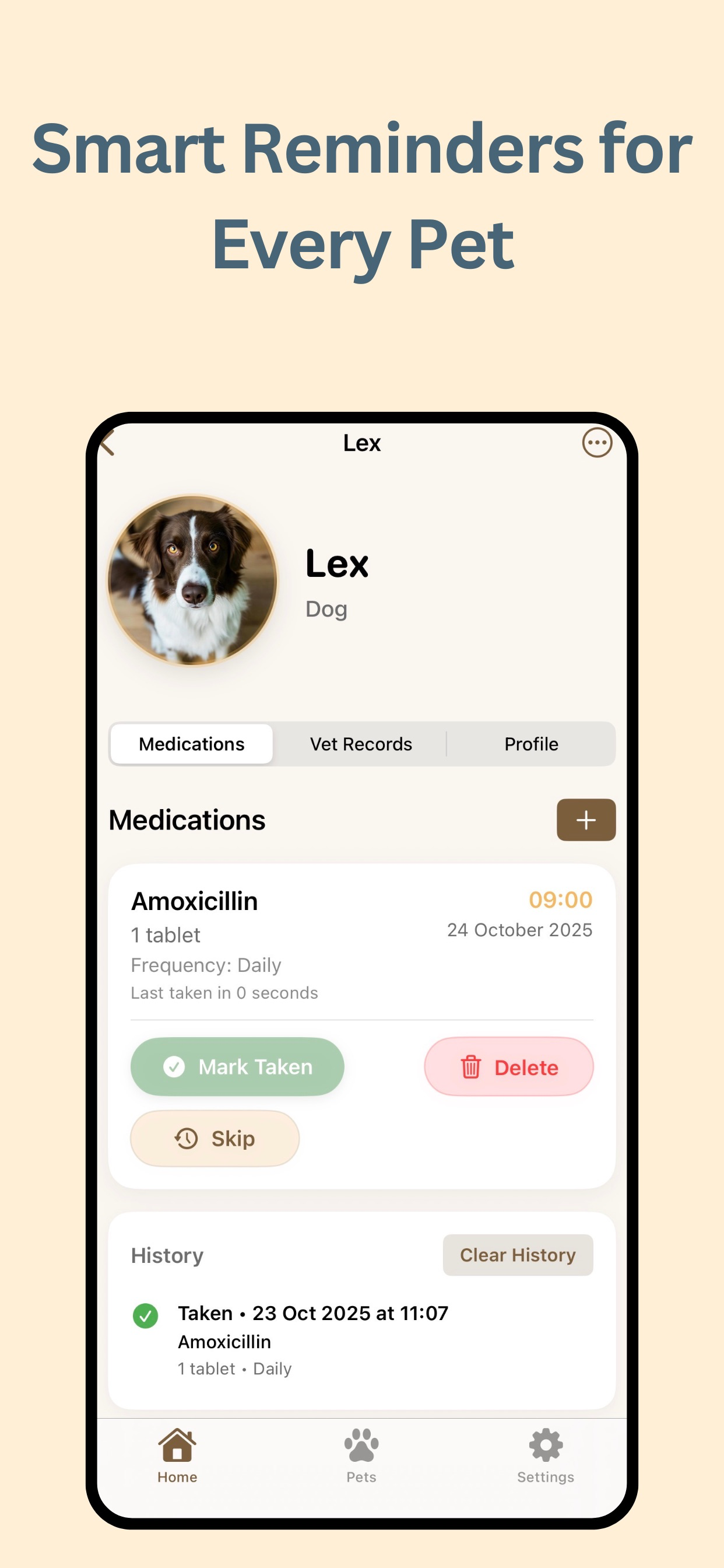 PetMed: Pill Reminder, Vet Log screenshot 3