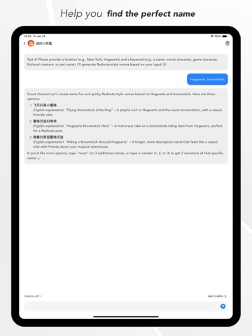 Redname - AI Name Generator iPad screenshot