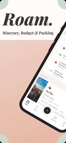 Roam - Travel Planner & Trips Screenshot 1 of 5