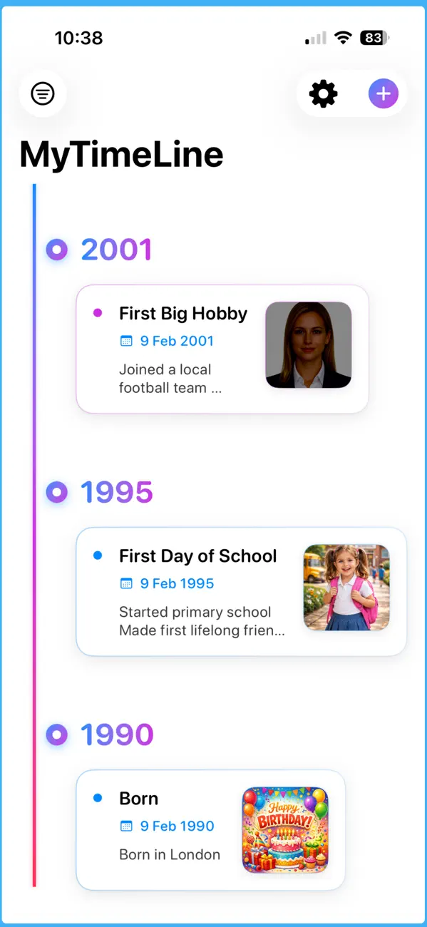 #1. MyTimeline (iOS) بواسطة: Hassan Dofil