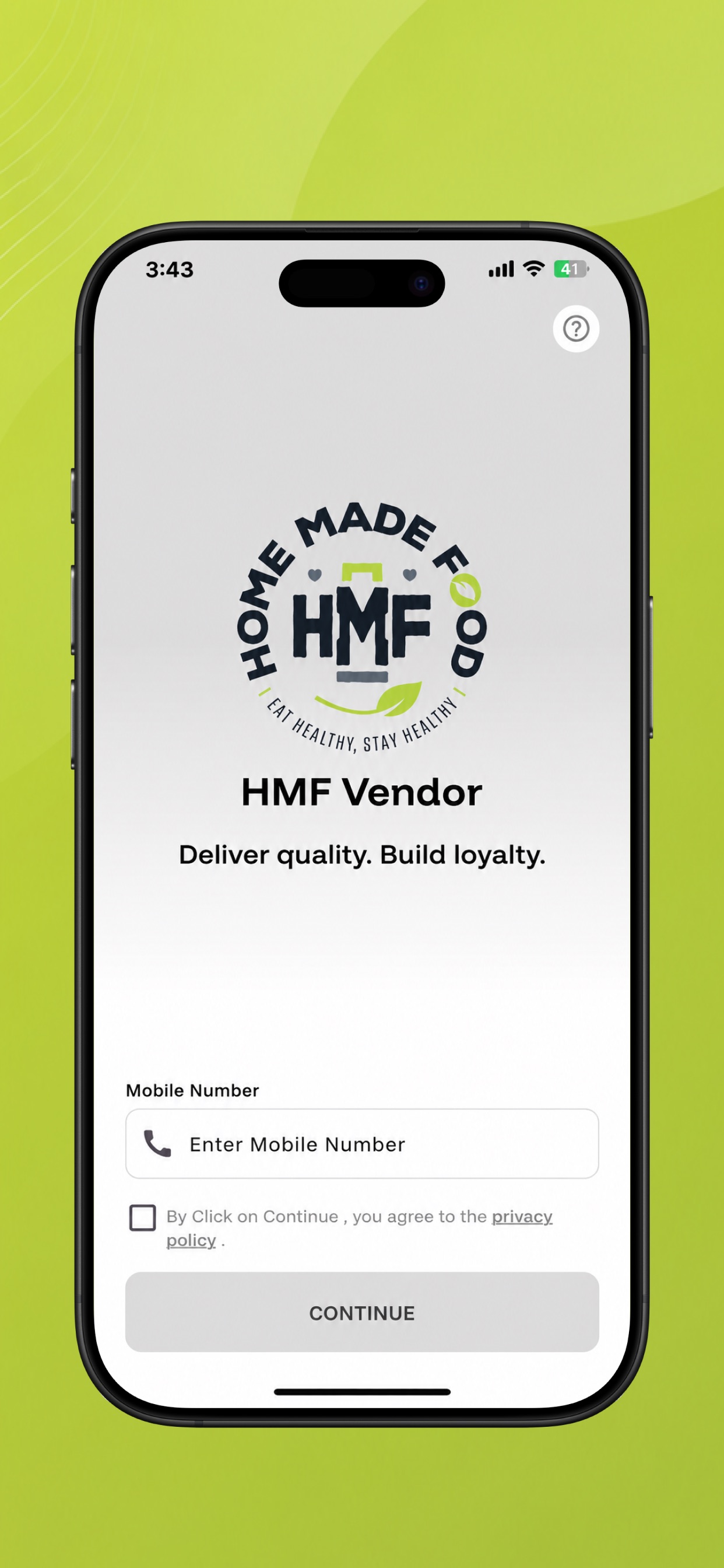 Screenshot 1 of HMF Vendor
