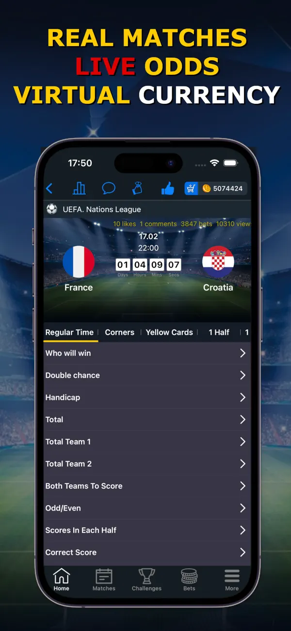 Screenshot #2 pour BETUP - Sports Betting Game