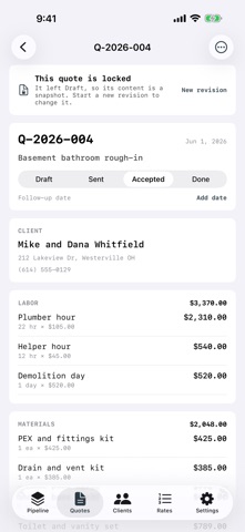 QuotePad: Fast Job Quotes screenshot